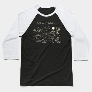 Ocean Waves Baseball T-Shirt